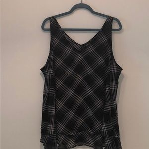 Lane Bryant two layered tank black and white sz 20